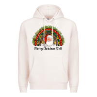 Pale Pink merry christmas y'all santa rainbow Premium Hoodie - AdoDesignShop