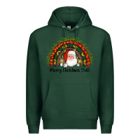 Sports Green merry christmas y'all santa rainbow Premium Hoodie - AdoDesignShop