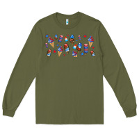 Army Green usa ice cream and popsicles Long Sleeve Tee - AdoDesignShop