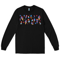 Black usa ice cream and popsicles Long Sleeve Tee - AdoDesignShop