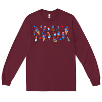 Burgundy usa ice cream and popsicles Long Sleeve Tee - AdoDesignShop