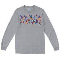 Heather Grey usa ice cream and popsicles Long Sleeve Tee - AdoDesignShop