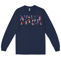 Navy usa ice cream and popsicles Long Sleeve Tee - AdoDesignShop