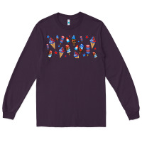 Plum usa ice cream and popsicles Long Sleeve Tee - AdoDesignShop