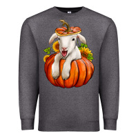 Charcoal Heather fall pumpkin lamb nancy cooper Premium Sweatshirt - NancyCooperArtShop