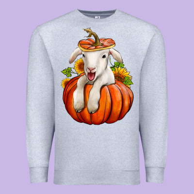 Fall Pumpkin Lamb Nancy Cooper Premium Sweatshirt Designed By Nancycooperartshop