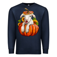 Navy fall pumpkin lamb nancy cooper Premium Sweatshirt - NancyCooperArtShop