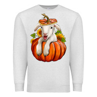 Oatmeal Heather fall pumpkin lamb nancy cooper Premium Sweatshirt - NancyCooperArtShop