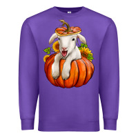 Purple fall pumpkin lamb nancy cooper Premium Sweatshirt - NancyCooperArtShop