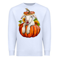 White fall pumpkin lamb nancy cooper Premium Sweatshirt - NancyCooperArtShop