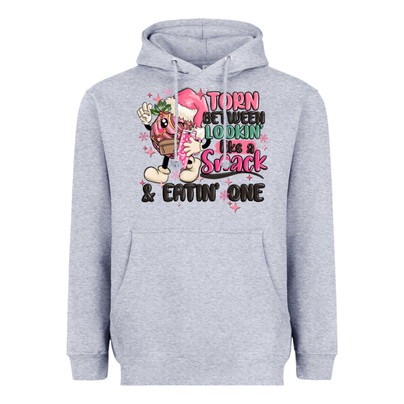 Torn Between Lookin' Like A Snack And Eatin' One Heavyweight Hoodie by MaliasSmallBusiness | Teevron