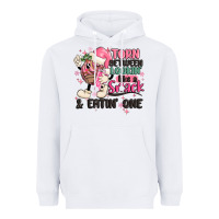White torn between lookin' like a snack and eatin' one Heavyweight Hoodie - MaliasSmallBusiness
