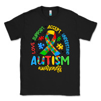 Black love support accept understand autism awareness Classic Tee - Artiststas