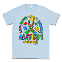Dusty Blue love support accept understand autism awareness Classic Tee - Artiststas
