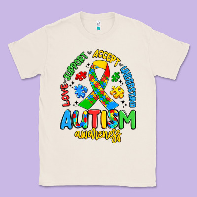 Love Support Accept Understand Autism Awareness Classic Tee Designed By Artiststas