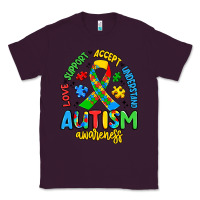 Plum love support accept understand autism awareness Classic Tee - Artiststas