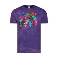 Cloud Purple stitch and lilo rainbow Vintage Tee - AdoDesignShop