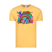 Vintage Mustard stitch and lilo rainbow Vintage Tee - AdoDesignShop