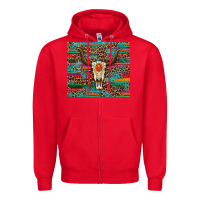 Red western serape leopard bull skull turquoise tumbler Zipper Hoodie - Artiststas