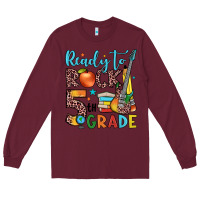 Burgundy ready to rock 5th grade Long Sleeve Tee - JahusDesignShop
