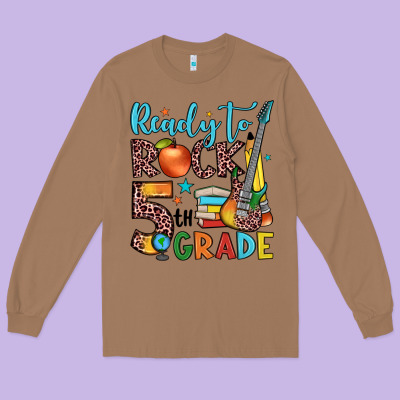 Ready To Rock 5th Grade Long Sleeve Tee Designed By Jahusdesignshop
