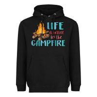 Black life is better by the campfire Heavyweight Hoodie - MaliasSmallBusiness