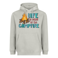 Moon Dust life is better by the campfire Heavyweight Hoodie - MaliasSmallBusiness