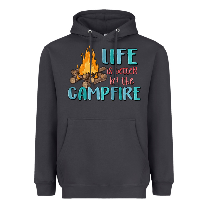 Life Is Better By The Campfire Heavyweight Hoodie by MaliasSmallBusiness | Teevron