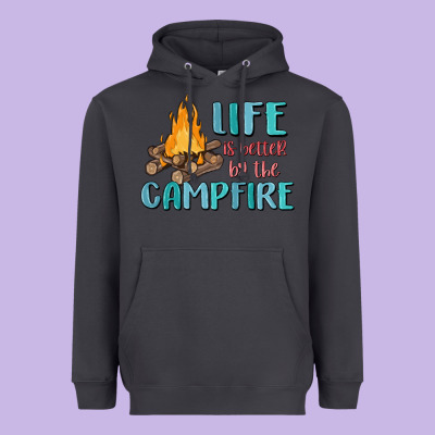 Life Is Better By The Campfire Heavyweight Hoodie Designed By Maliassmallbusiness