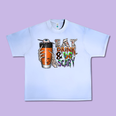 Eat Drink Be Scary Urban Heavy Tee Designed By Cowhidedigitalart
