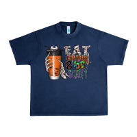Navy Eat drink be scary Urban Heavy Tee - CowhideDigitalArt