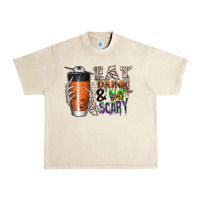 Sandshell Eat drink be scary Urban Heavy Tee - CowhideDigitalArt