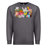 Charcoal Heather Easter coffee cups Premium Sweatshirt - NancyCooperArtShop