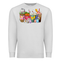 Dove Grey Easter coffee cups Premium Sweatshirt - NancyCooperArtShop