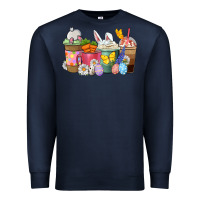 Navy Easter coffee cups Premium Sweatshirt - NancyCooperArtShop