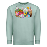 Seafoam Easter coffee cups Premium Sweatshirt - NancyCooperArtShop
