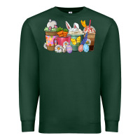 Sports Green Easter coffee cups Premium Sweatshirt - NancyCooperArtShop