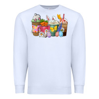 White Easter coffee cups Premium Sweatshirt - NancyCooperArtShop