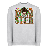 Heather Grey Momster Heavyweight Sweatshirt - texasbilliewilder