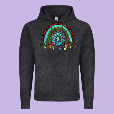 Gemstone Christmas Rainbow Vintage Hoodie Designed By Ranaportraitstore