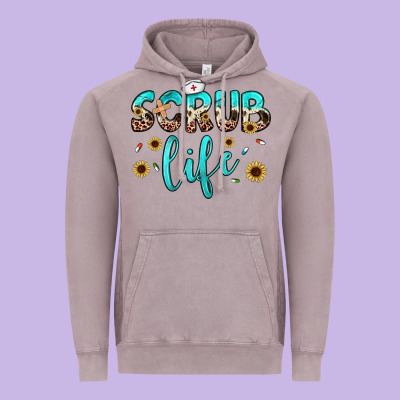 Scrub Life Vintage Hoodie Designed By Jahusdesignshop