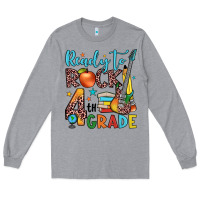 Heather Grey ready to rock 4th grade Long Sleeve Tee - JahusDesignShop