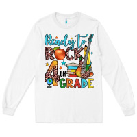 White ready to rock 4th grade Long Sleeve Tee - JahusDesignShop
