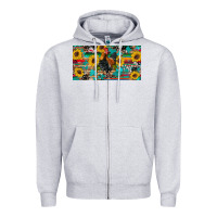 Heather Grey western coop animals rooster sunflowers cowhide wooden serape glitter Zipper Hoodie - Artiststas