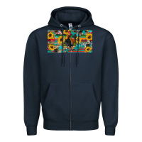 Navy western coop animals rooster sunflowers cowhide wooden serape glitter Zipper Hoodie - Artiststas