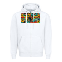 White western coop animals rooster sunflowers cowhide wooden serape glitter Zipper Hoodie - Artiststas