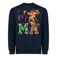 Navy Mama Cow Halloween Heavyweight Sweatshirt - texasbilliewilder