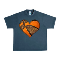 Midnight Navy basketball heart Urban Heavy Tee - HRA Design Shop