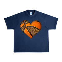 Navy basketball heart Urban Heavy Tee - HRA Design Shop