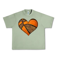 Oil Green basketball heart Urban Heavy Tee - HRA Design Shop